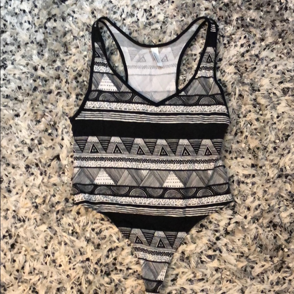 Aztec print body suit